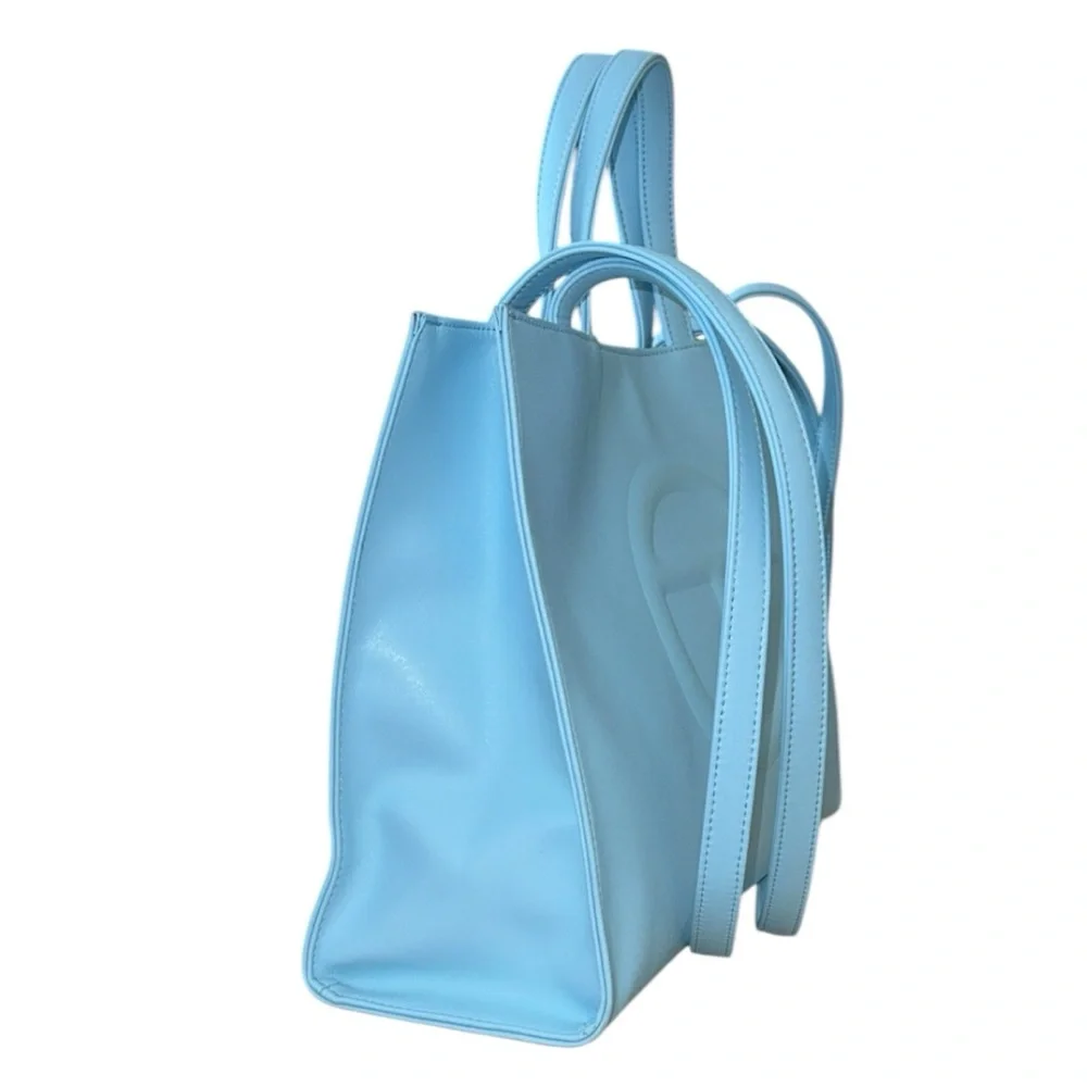 Telfar Pool Blue Medium Shopping‎ Crossbody Top Handle Tote Bag
